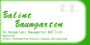 balint baumgarten business card